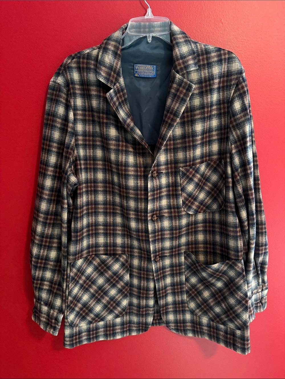 Men’s Pendleton Plaid Wool Shirt/Jacket, Shacket L